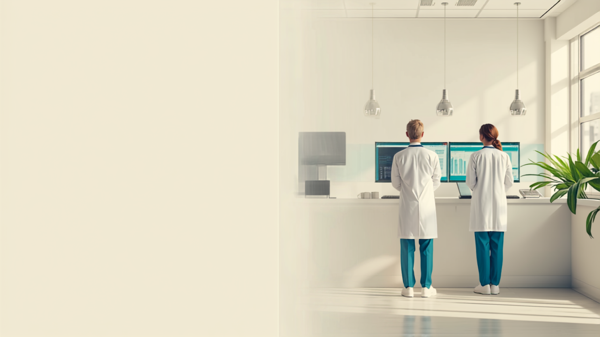 i-360 healthcare software interfaces in a warm, colorful banner